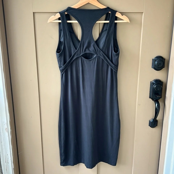 Athleta Rafina Midi Athletic Dress. Charcoal Gray. Built in Bra. Racer Back. S - Picture 7 of 10